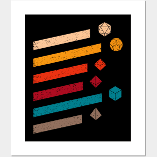 Vintage Polyhedral D20 Dice Minimalist Posters and Art